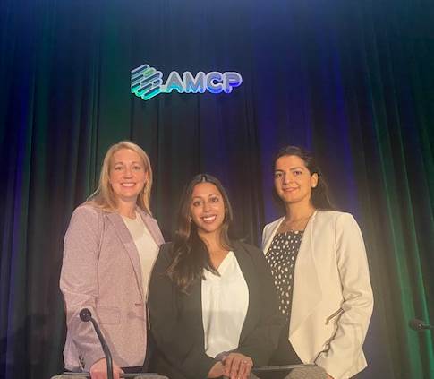 Kim Lenz (L), Neha Kashalikar (C), & Mahsa Salsabili (R) at AMCP Nexus 2023