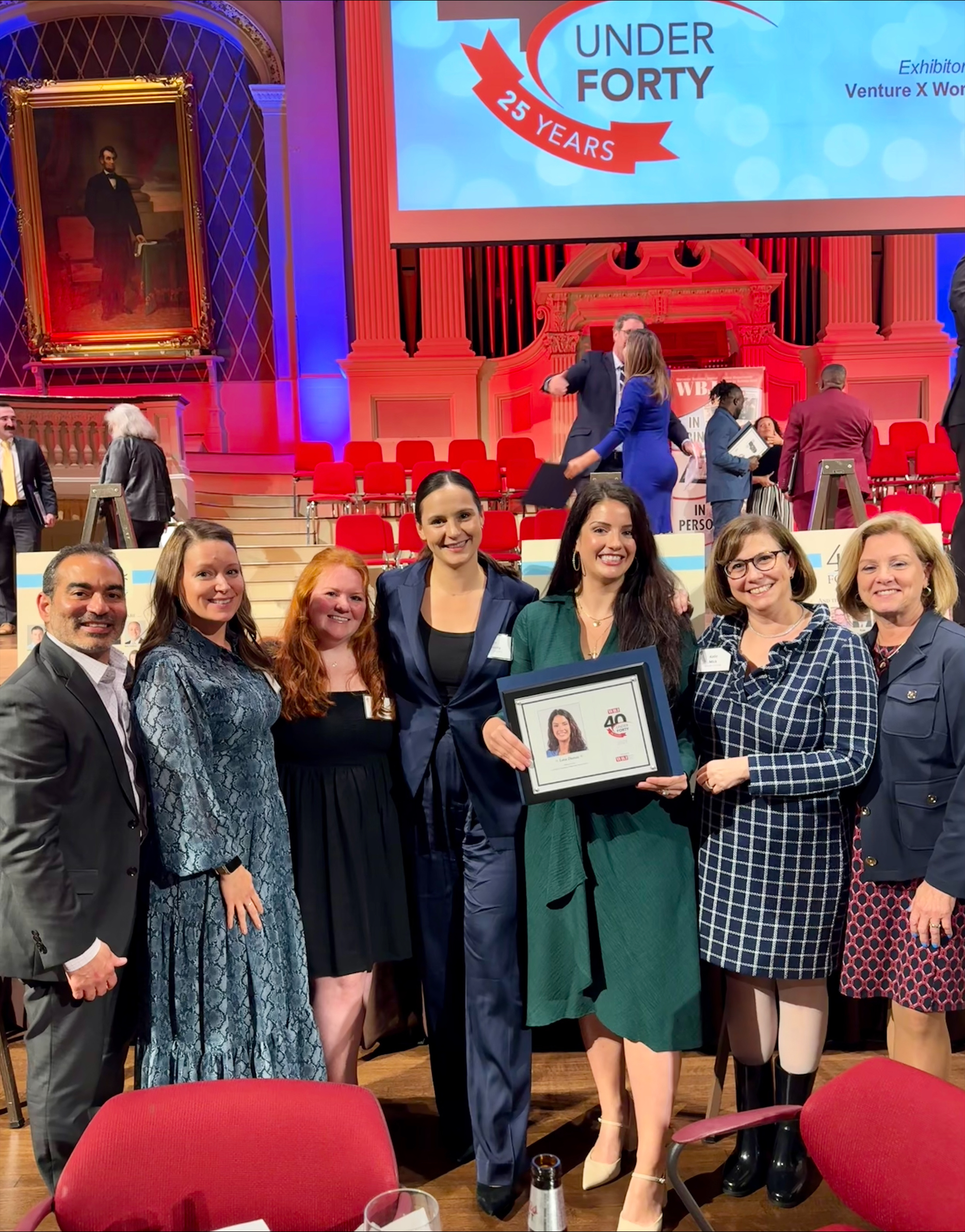 ForHealth Consulting colleagues pictured in the first photo from left to right: Jorge Sanchez, Jr. MEd, Kimberly Christoforou, Tessa Fonseca, MBA, Samantha Kennedy, Lora Dumas, Catherine (Katie) Mick, and Lisa Colombo