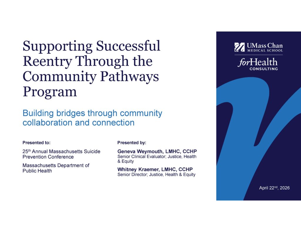 Supporting Successful Reentry Through the Community Pathways Program